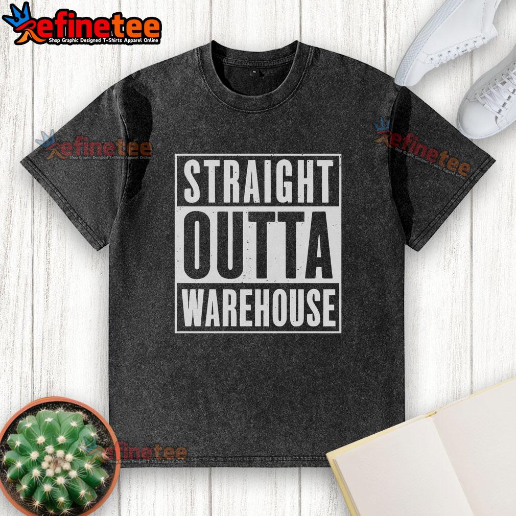 Premium Straight Outta Warehouse Washed T-Shirt in soft cotton, showcasing a trendy design and relaxed fit for casual wear.
