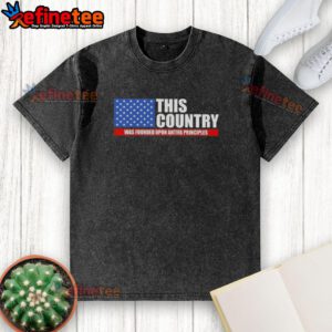 Premium US flag washed t-shirt featuring Antifa principles design, perfect for expressing unique political views.