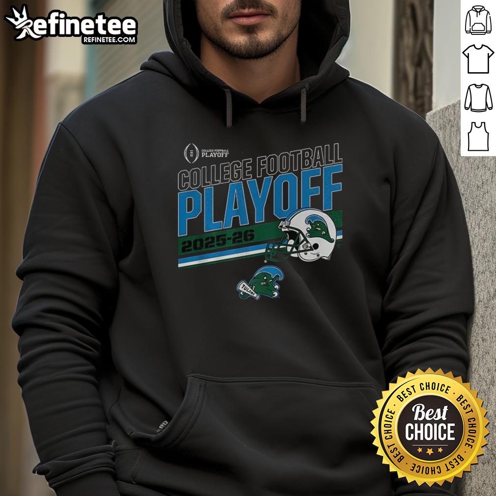 Premium Tulane Green Wave college football playoff 2025-2026 helmet hoodie featuring team colors and logo.
