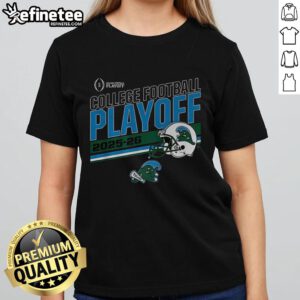Premium Tulane Green Wave college football playoff 2025-2026 helmet design on a stylish ladies tee shirt.