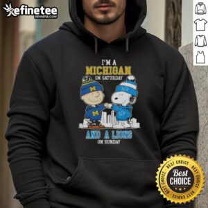 Pretty Charlie Brown fist bump with Snoopy on a skyline hoodie, perfect for Michigan Saturdays and Detroit Lions Sundays.