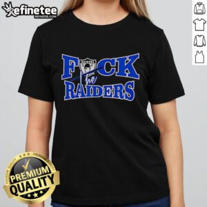 Top Fck The Raiders Ladies Tee showcasing a stylish design perfect for female fans of the Raiders.