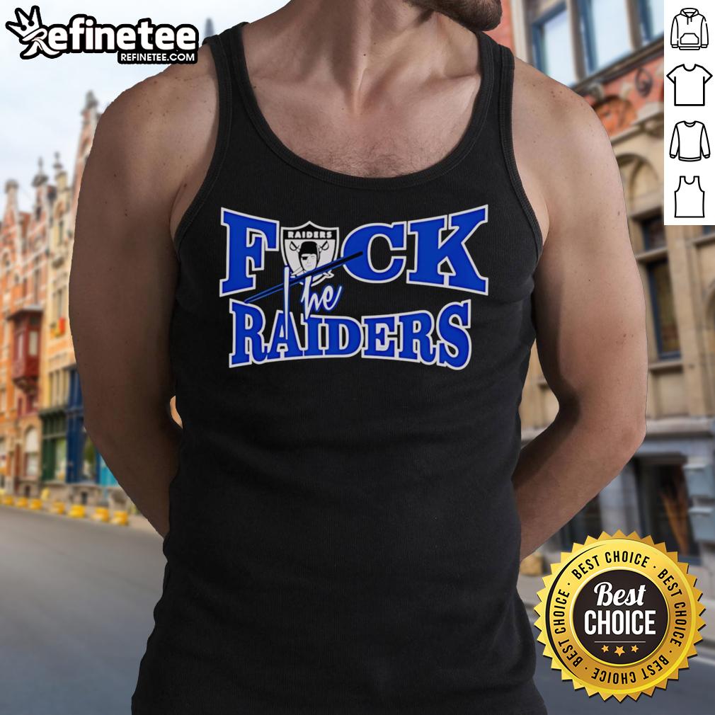 Top Fck The Raiders Tank Top featuring bold graphics, perfect for game day or casual wear for Raiders fans.