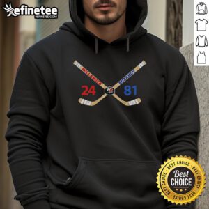 Alt Text: Top Ilya Rozanov and Shane Hollander heated rivalry hoodie featuring hockey love line design.