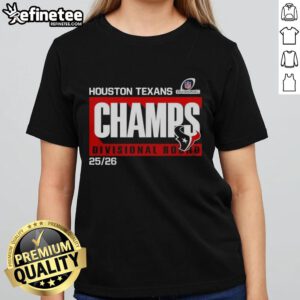 Awesome Houston Texans Divisional Champs Tee for ladies, perfect for showing team spirit in the Divisional Round.