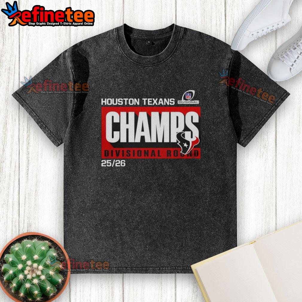 Alt Text: Awesome Houston Texans Divisional Champs T-Shirt featuring vibrant graphics for Divisional Round 25-26.