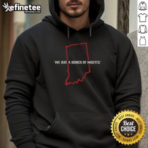 Awesome Indiana Football Bunch of Misfits Hoodie featuring vibrant team colors and a unique design for fans.