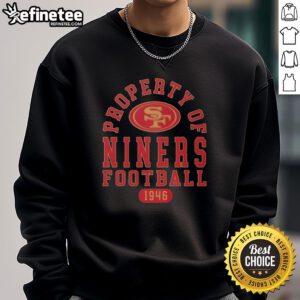 San Francisco 49ers sweatshirt featuring vintage design, perfect for fans since 1946. Stylish and comfortable football apparel.