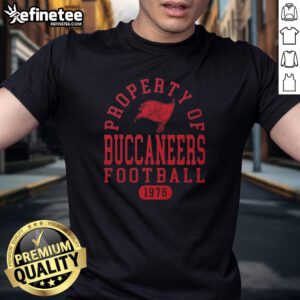 Awesome Property of Tampa Bay Buccaneers Football since 1976 T-shirt featuring team colors and logo, perfect for fans.