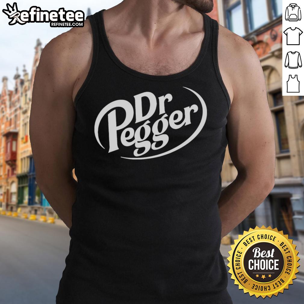 Nice Dr. Pegger Dr. Pepper tank top featuring a fun graphic design and vibrant colors, perfect for casual summer wear.