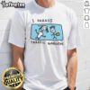 Funny 'Nice I Harass Traffic Wardens' T-Shirt design featuring humor and traffic-themed graphics for casual wear.