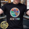 Nice New York City sports t-shirt featuring Mets, Knicks, and Jets logos, perfect for fans of NYC teams.