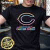 Official Chicago Bears Football T-Shirt featuring colorful 'Cancer Sucks' logo, perfect for fans supporting a cause.