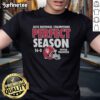 Official Indiana Hoosiers 2025 CFP National Champions T-shirt celebrating a perfect season 16-0, 'Never Daunted' design.