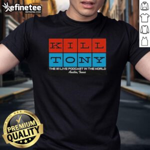 Official Kill Tony Squares T-Shirt featuring unique design and bold graphics for fans of the popular comedy podcast.