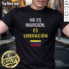 Alt Text: Original No Es Invasion Es Liberacion flag T-shirt featuring bold graphics and vibrant colors for a powerful statement.