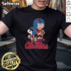 Original Ole Miss Rebels X Peanuts cartoon characters football lover T-shirt featuring fun graphics for fans.