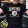 Premium 2025 AFC North Division Champions Pittsburgh Steelers Football T-Shirt featuring bold team graphics and logo.