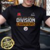 Alt Text: Premium 2025 AFC North Division Champions Pittsburgh Steelers logo T-shirt showcasing team pride and style.