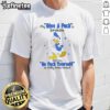 Premium Donald Duck graphic T-shirt with 'My Give A F* Is Broken' and 'My Go F* Yourself Is Fully Functional' text.