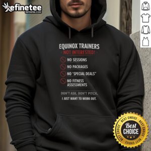 Stylish Equinox trainers and 'I Just Want to Work Out' hoodie, perfect for activewear enthusiasts and fitness lovers.