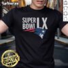 Pretty New England Patriots AFC Championship 2026 Super Bowl LX T-Shirt featuring team colors and logo for fans.