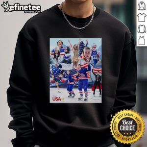 Awesome Olympics Team USA Dominated sweatshirt featuring vibrant colors and bold graphics celebrating the Olympic spirit.