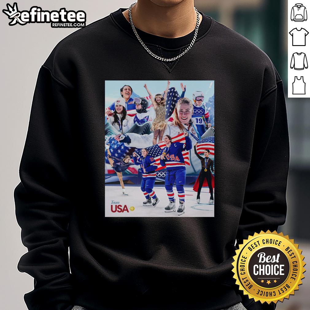 Awesome Olympics Team USA Dominated sweatshirt featuring vibrant colors and bold graphics celebrating the Olympic spirit.