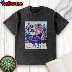 Awesome Olympics Team USA Dominated washed t-shirt featuring vibrant graphics and a comfortable fit for sports fans.