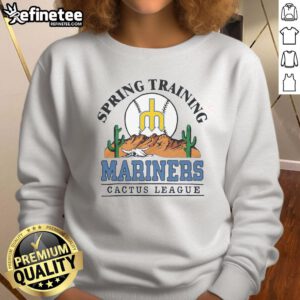 Good Seattle Mariners Cactus League desert sweatshirt featuring team logo, perfect for fans and warm weather outings.