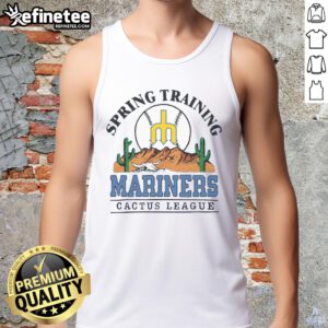 Alt Text: Good Seattle Mariners Cactus League desert tank top featuring vibrant team colors and a stylish design for fans.