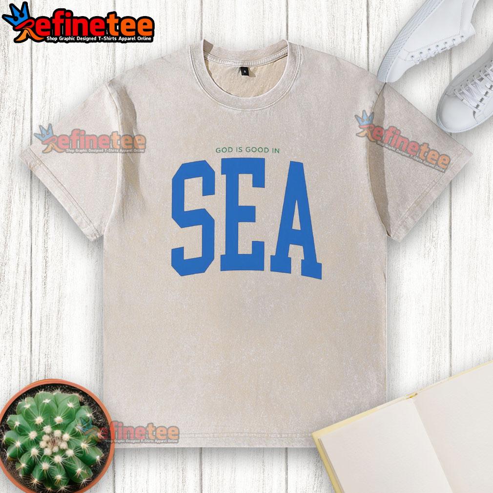 Good Seattle Seahawks Super Bowl LX Champions God Is Good T-Shirt design featuring team colors and logo.