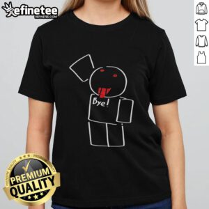 Official Debunkoiders Bye Ladies Tee featuring a stylish graphic design perfect for fans and casual wear.