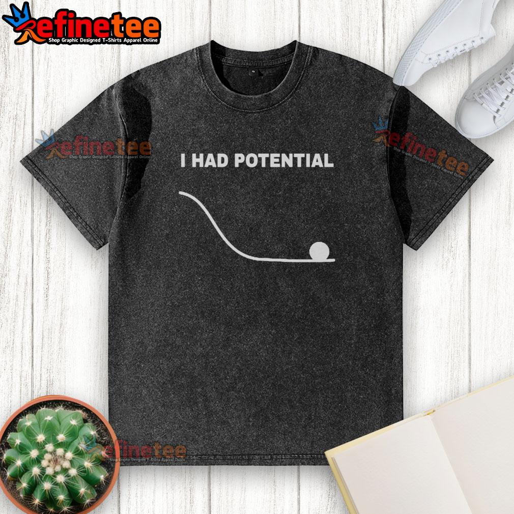Official Ryan Gosling I Had Potential washed t-shirt featuring a stylish design, perfect for fans and casual wear.