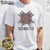 Alt Text: Original Dap School Daze Soweto T-Shirt featuring vibrant colors and unique design celebrating South African culture.