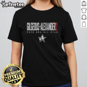 Original Shai Gilgeous-Alexander Oklahoma City Thunder 2026 NBA All-Star Elite Ladies Tee showcasing team pride.