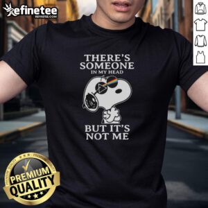 Alt Text: Original Snoopy Pink Floyd There's Someone In My Head T-Shirt featuring iconic Snoopy design and band logo.
