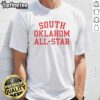 Alt Text: Original South Oklahoma All Stars Letter T-Shirt featuring a bold graphic design and vibrant colors, perfect for fans.