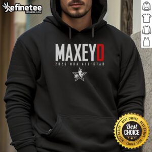 Alt Text: Tyrese Maxey Philadelphia 76ers 2026 NBA All-Star elite hoodie showcasing vibrant team colors and stylish design.