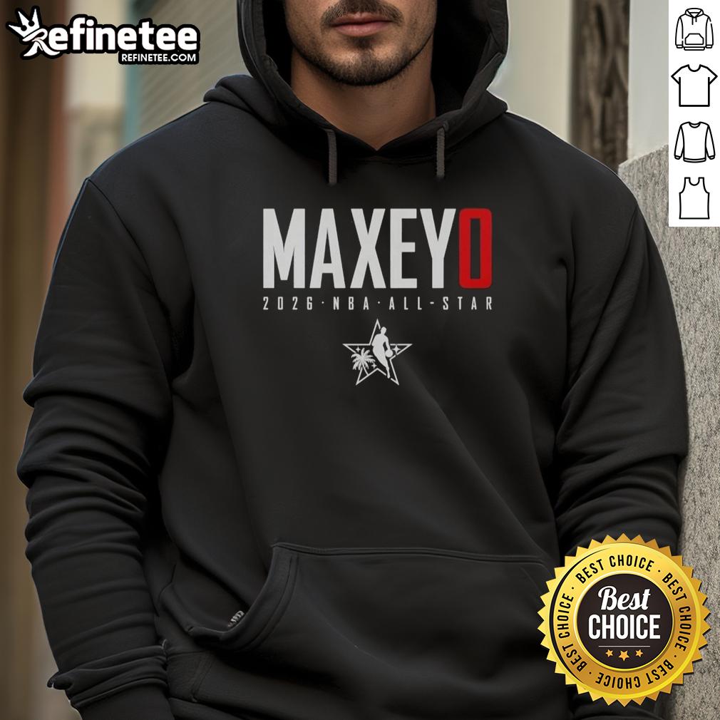 Alt Text: Tyrese Maxey Philadelphia 76ers 2026 NBA All-Star elite hoodie showcasing vibrant team colors and stylish design.