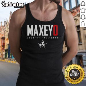 Original Tyrese Maxey Philadelphia 76ers 2026 NBA All-Star Elite Tank Top featuring vibrant team colors and player graphics.