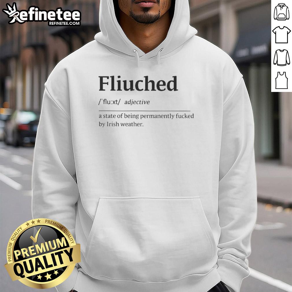 Premium Flinched Humorous Definition Hoodie featuring a fun graphic and comfortable fit, perfect for casual wear.