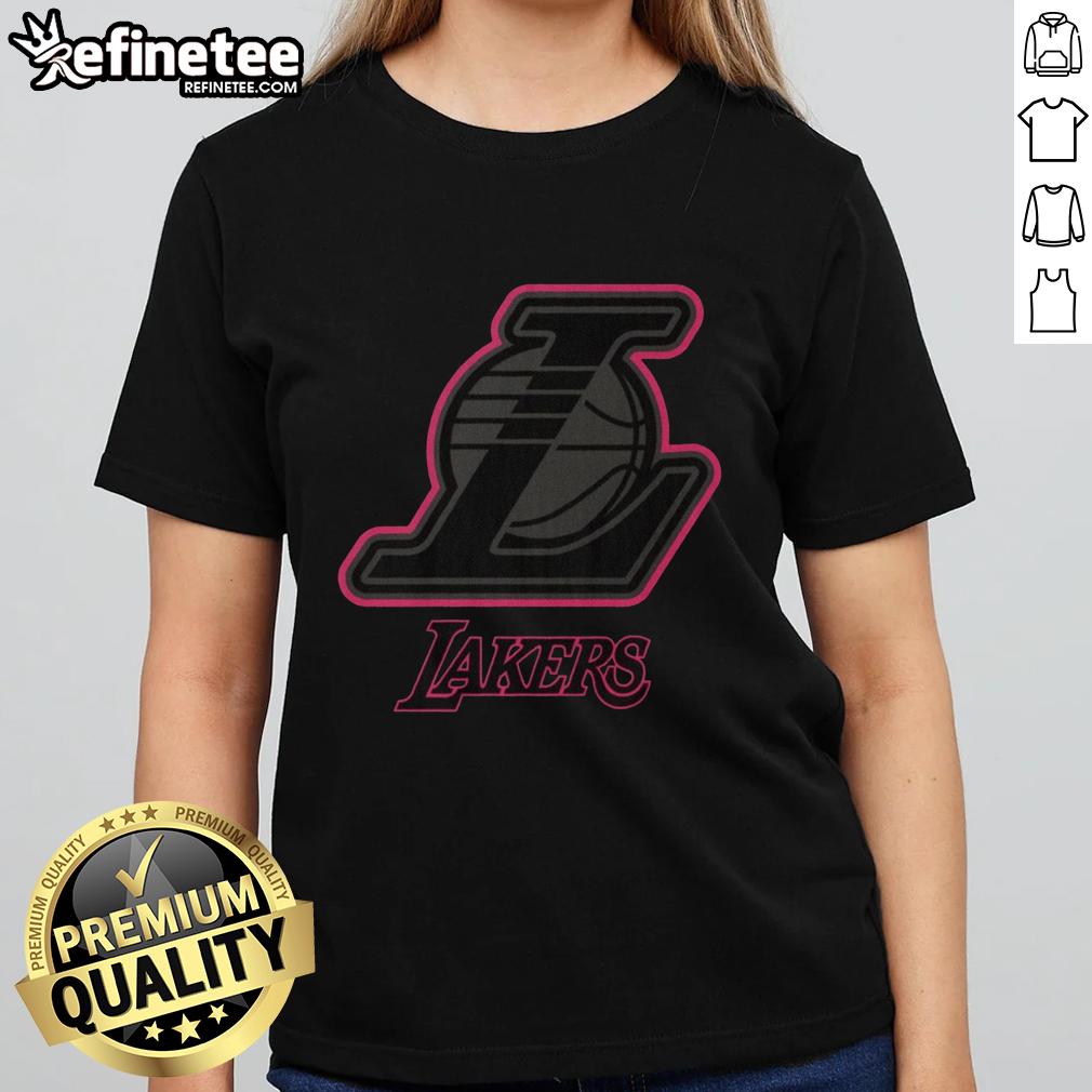 Premium Los Angeles Lakers highlight reel ladies tee showcasing vibrant team colors and stylish design for passionate fans.