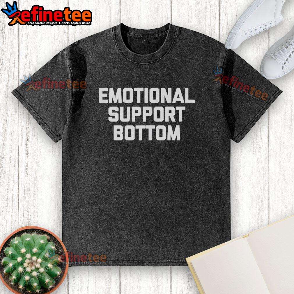 Pretty emotional support bottom washed t-shirt in pastel colors, featuring a comfortable, stylish design for everyday wear.
