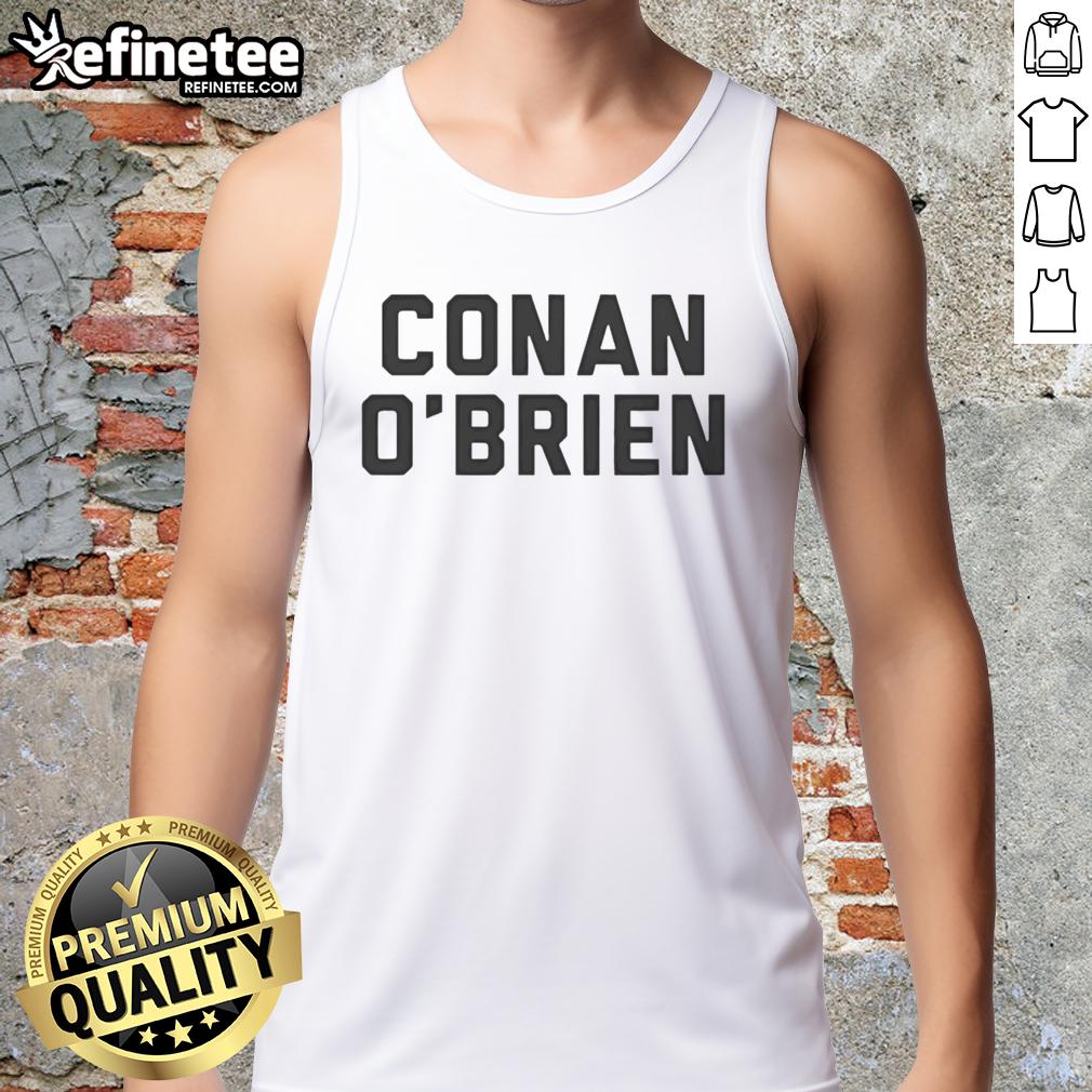 Awesome Conan O'Brien tank top featuring a vibrant design, perfect for fans of the iconic late-night talk show host.