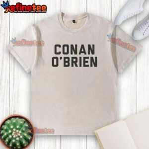Awesome Conan O'Brien washed t-shirt featuring a vibrant design, perfect for fans of the late-night talk show host.