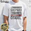 Alt Text: Awesome I'M Commander Shepard T-Shirt featuring a Citadel design, perfect for Mass Effect fans and gamers.