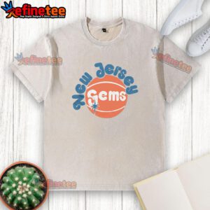 Awesome New Jersey Gems washed t-shirt featuring a vintage design, perfect for casual wear and showcasing NJ pride.