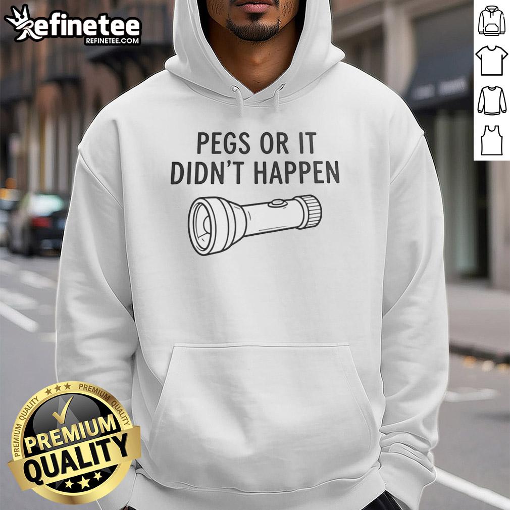 Awesome Pegs Or It Didn't Happen Hoodie in vibrant colors, showcasing a trendy design for casual wear enthusiasts.