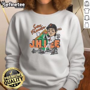 Awesome San Francisco Giants Jung Hoo Lee sweatshirt featuring vibrant team colors and logo, perfect for fans.